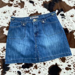 denim skort